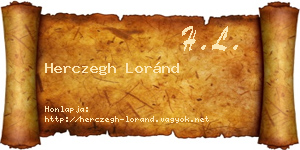 Herczegh Loránd névjegykártya