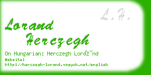 lorand herczegh business card